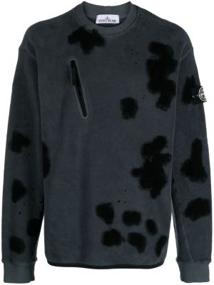 Sweter z dżerseju w abstrakcyjne wzory Stone Island szary