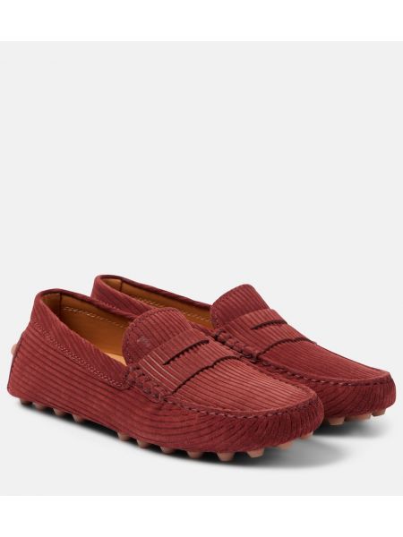 Ruskind loafers Tod's rød