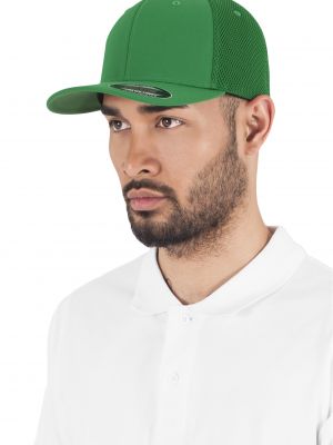 Мрежеста шапка с козирки Flexfit зелено