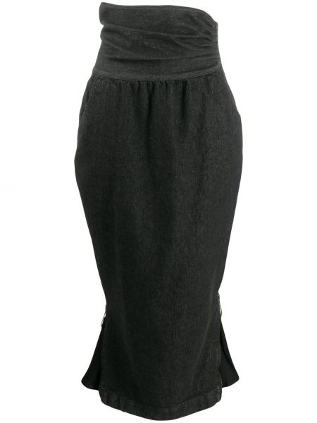 Falda de cintura alta Moschino Pre-owned negro