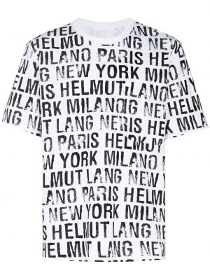 Kokvilnas t-krekls Helmut Lang balts