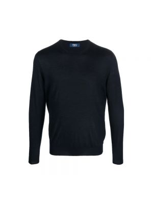 Jedwabny sweter Fedeli niebieski