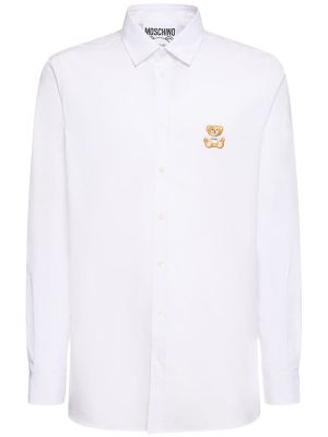 Camisa de algodón Moschino blanco