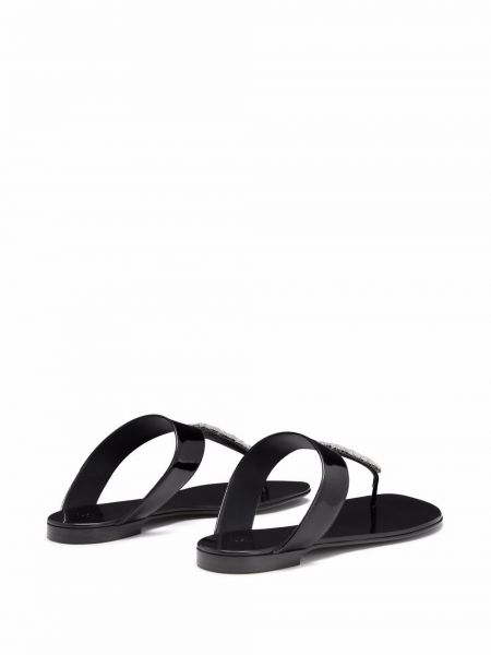 Sandály bez podpatku Giuseppe Zanotti černé