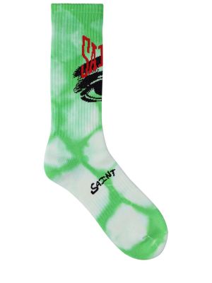 Чорапи с tie-dye ефект Saint Michael зелено