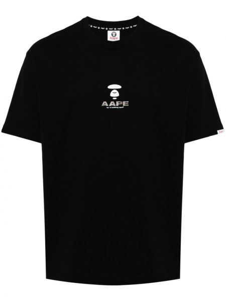 Koszulka bawełniana z nadrukiem Aape By A Bathing Ape czarna