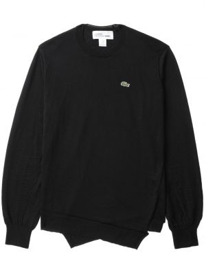 Aszimmetrikus gyapjú szvetter Comme Des Garçons Shirt fekete