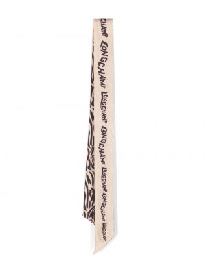 Sutien bandeau de mătase cu dungi de tigru Longchamp