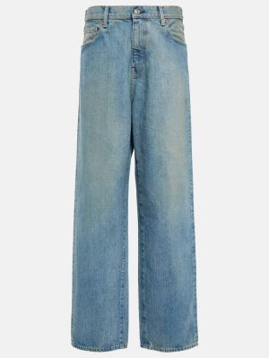 Straight leg jeans a vita alta Junya Watanabe blu
