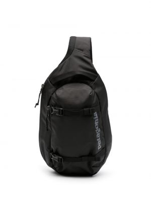 Τσάντα ώμου με σχέδιο Patagonia μαύρο