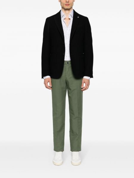 Pantalon chino en lin Incotex vert