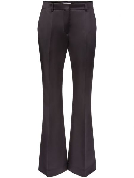 Saténové kalhoty Nina Ricci černé