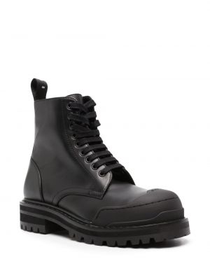 Ankle boots skórzane Marni czarne