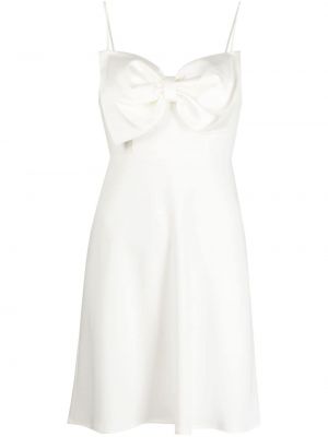 Oversized mini šaty s mašľou Rixo biela