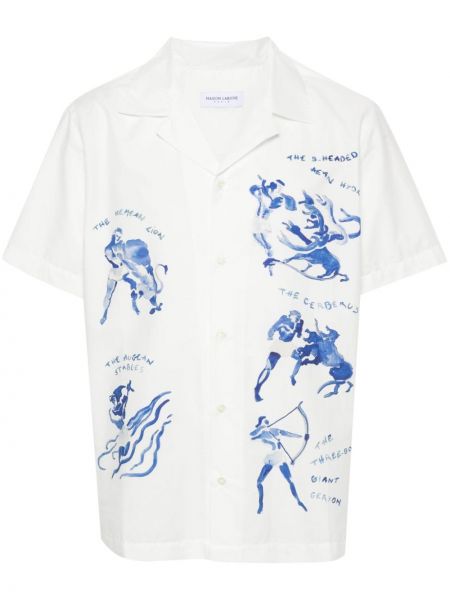 Košeľa s potlačou Maison Labiche biela