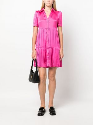 Abendkleid mit v-ausschnitt mit plisseefalten Liu Jo pink