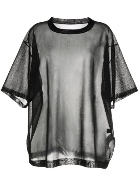 Rund hals t-shirt Yohji Yamamoto sort