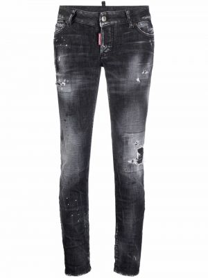 Jeans skinny effet usé Dsquared2 noir