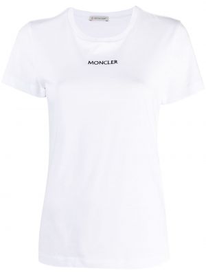 Camiseta con bordado Moncler blanco