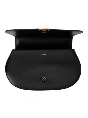 Bolso clutch de cuero Versace negro