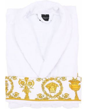 Βαμβακερό μπουρνούζι Versace λευκό