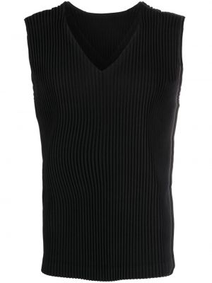 Plisovaná vesta s výstřihem do v Homme Plissé Issey Miyake černá