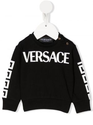 Hoodie för tjejer Versace Kids svart