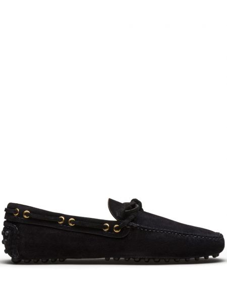 Cipele s vezicama od brušene kože s čipkom Car Shoe crna