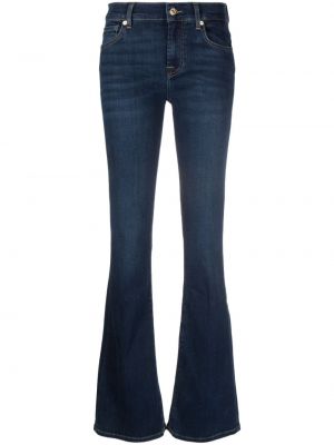 Jeans bootcut taille basse 7 For All Mankind bleu