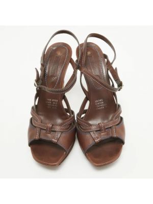 Leder sandale Celine Vintage braun