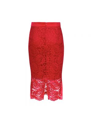Falda midi Doris S rojo