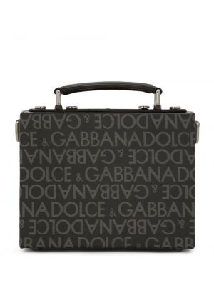 Geantă shopper din piele cu imagine Dolce & Gabbana