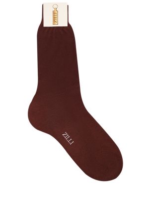 Хлопковые носки Zilli коричневые