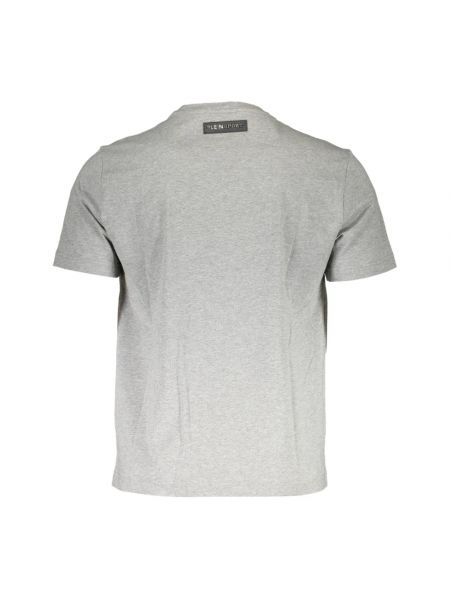 Camiseta deportiva de algodón con estampado Plein Sport gris
