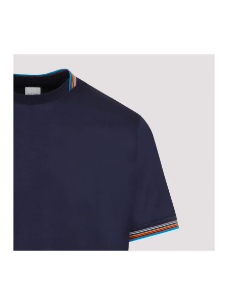 Camiseta de algodón a rayas Ps By Paul Smith azul
