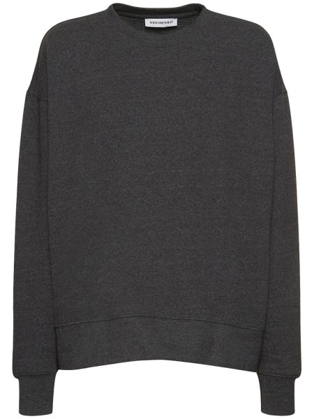 Oversized crewneck collegepaita pyöreällä pääntiellä Weworewhat harmaa