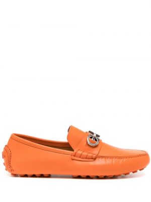Кожени обувки монк Ferragamo оранжево