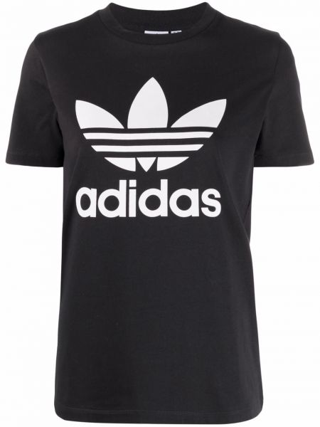 Camiseta con estampado Adidas negro