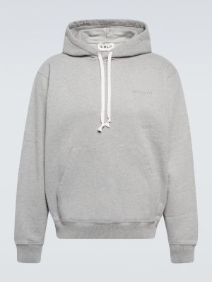 Pamučna hoodie s kapuljačom Cdlp siva