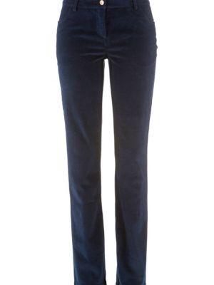 Вельветовые прямые брюки Bpc Bonprix Collection синие