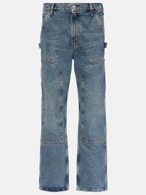 Slim fit skinny džíny s nízkým pasem Agolde modré