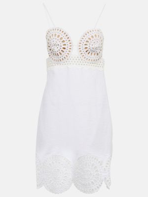 Mini vestido de algodón Stella Mccartney blanco