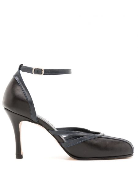 Кожени полуотворени обувки Sarah Chofakian черно