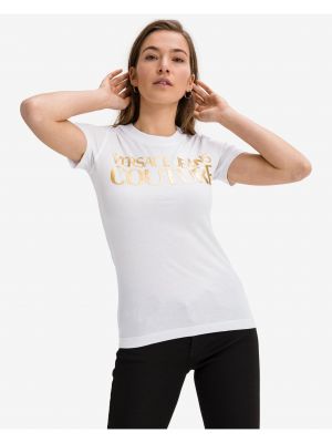 Tričko s potiskem Versace Jeans Couture - Bílá