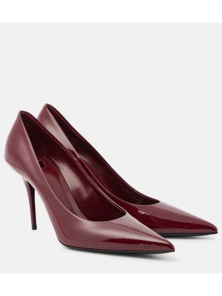 Lakkskinn lær pumps Saint Laurent burgund