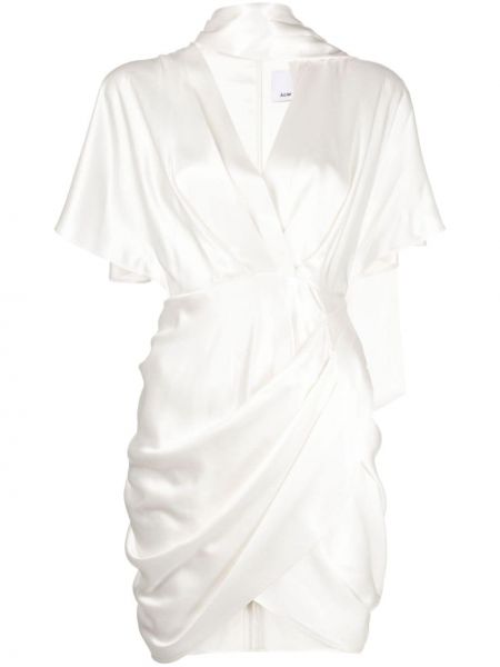 Bílé drapované šaty Acler