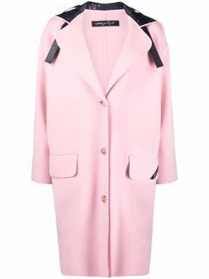 Палто с качулка Lanvin розово
