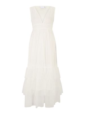 Памучна рокля Vila Petite бяло