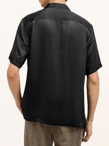 Košile s výšivkou relaxed fit Allsaints černá