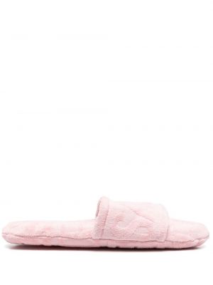 Памучни домашни пантофи Versace розово